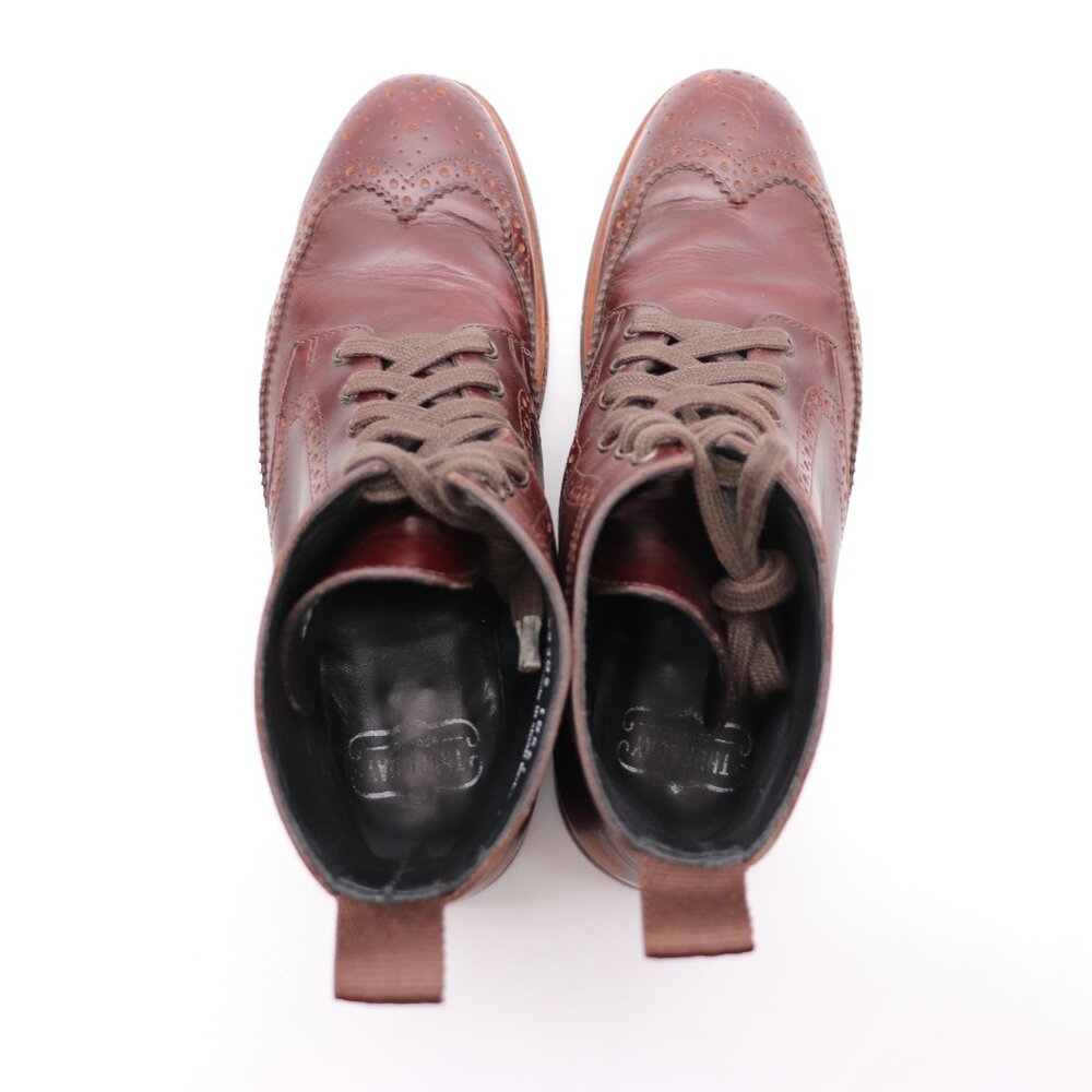 Thursday Boot Company Boots Men’s Size 9 Brown Leather Wingtip Lace Up - Picture 7 of 13